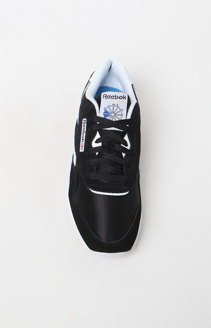 Classic Black and White Leather & Nylon Shoes