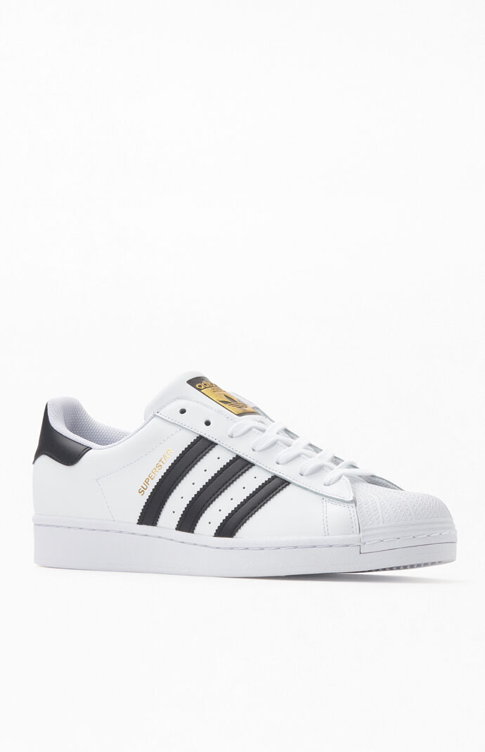 adidas White \u0026 Black Superstar Shoes 