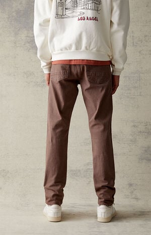 Slim Brown Comfort Stretch Jeans image number 4