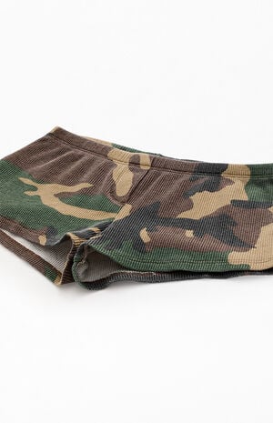 Camo Waffle Knit Boxer Shorts image number 2