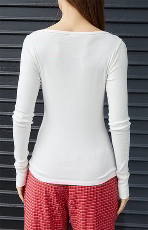 White Zelly Long Sleeve Top image number 3