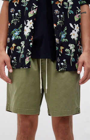 Olive Twill Volley Shorts image number 5