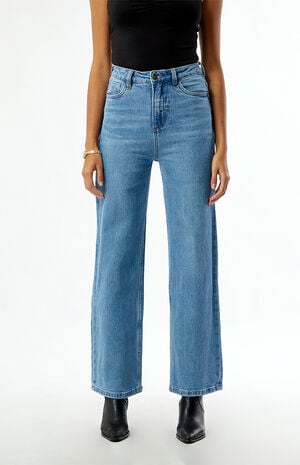 Cherry Stretch High Waisted Straight Leg Jeans image number 1