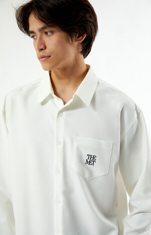 x PacSun Logo Button Up Long Sleeve Shirt image number 1