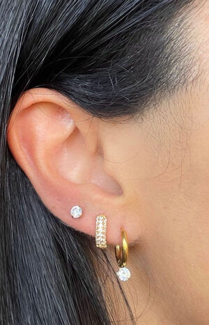 Yolanda Huggie Hoop Earrings image number 2