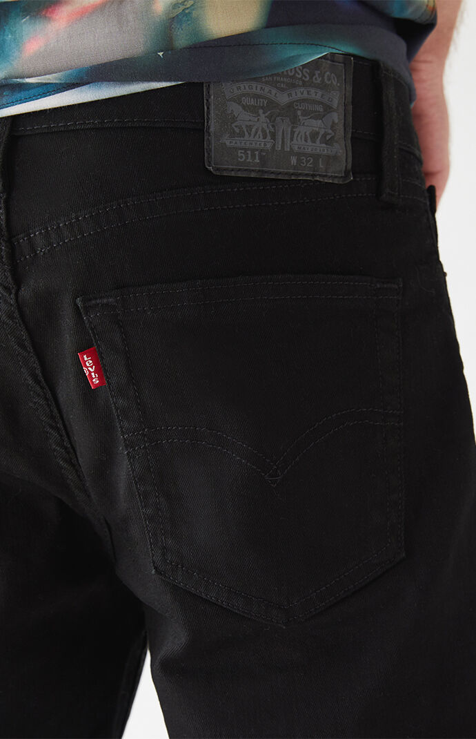 Black 511 Slim Cutoff Denim Shorts