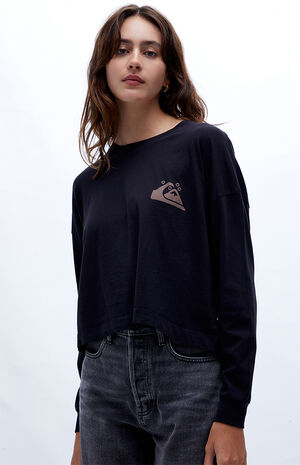 Oversized Cropped Long Sleeve T-Shirt Oversized Cropped Long Sleeve T-Shirt image number null