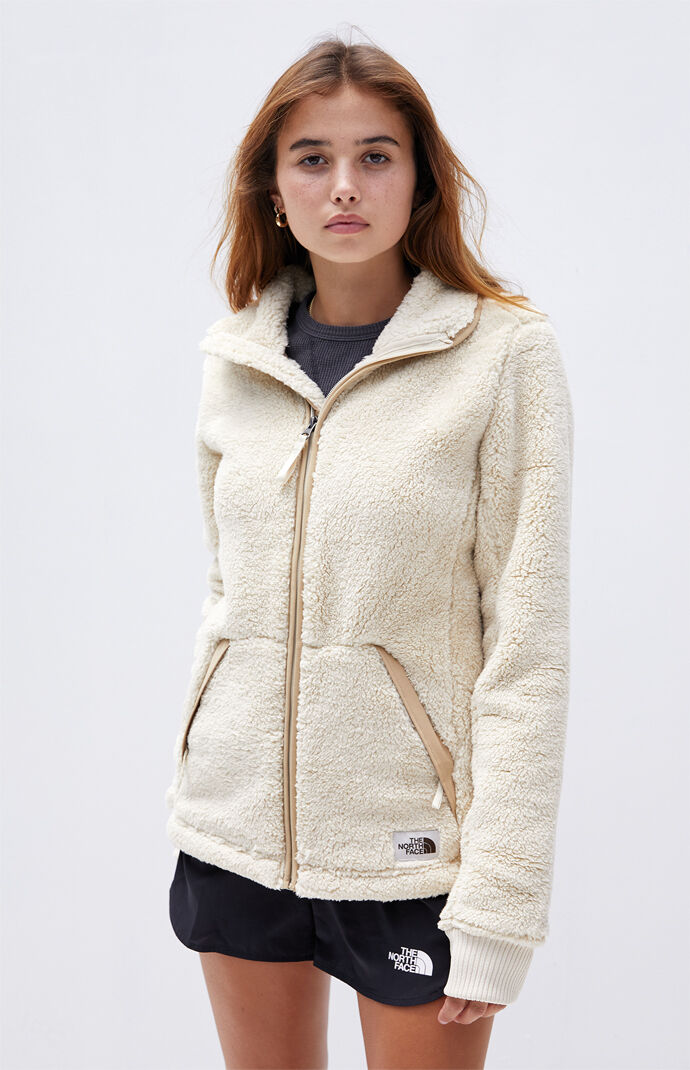 campshire plush fleece & faux shearling cardigan