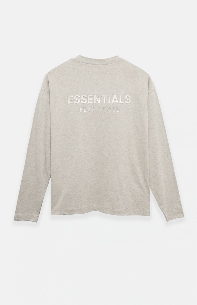 Fear of God ESSENTIALS Heather Stone Classic Fit Long Sleeve T-Shirt