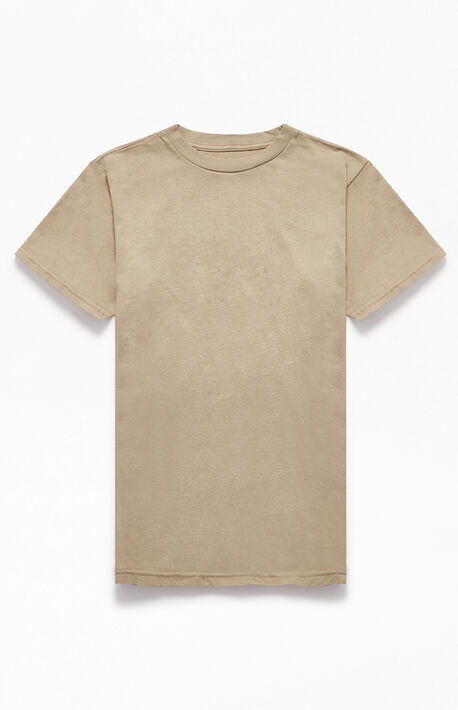 Tan Solid Color T-Shirt