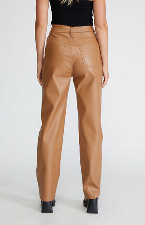 '90s Faux Leather Pants image number 3