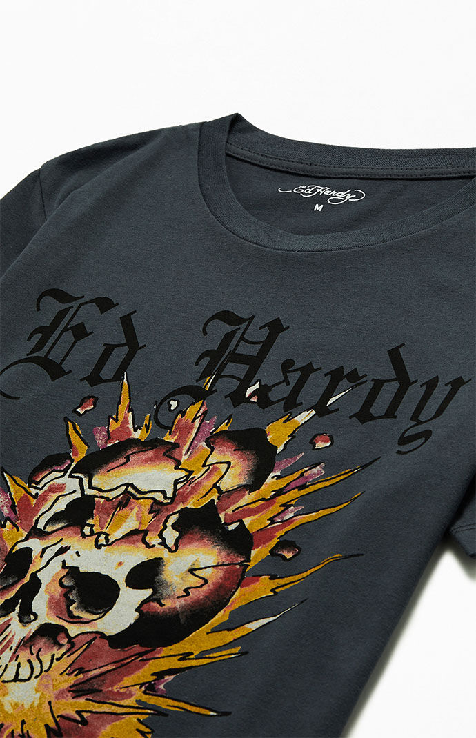 Ed Hardy Exploding Skull T Shirt PacSun