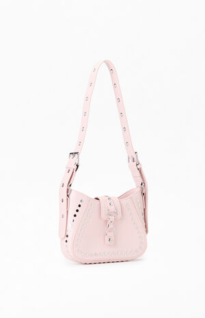 Faux Leather Studded Shoulder Bag image number 2