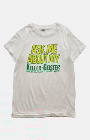 '80s Imported Light White Wine Graphic T-Shirt image number 1