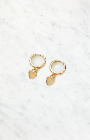 Bubble Heart Hoop Earrings image number 1