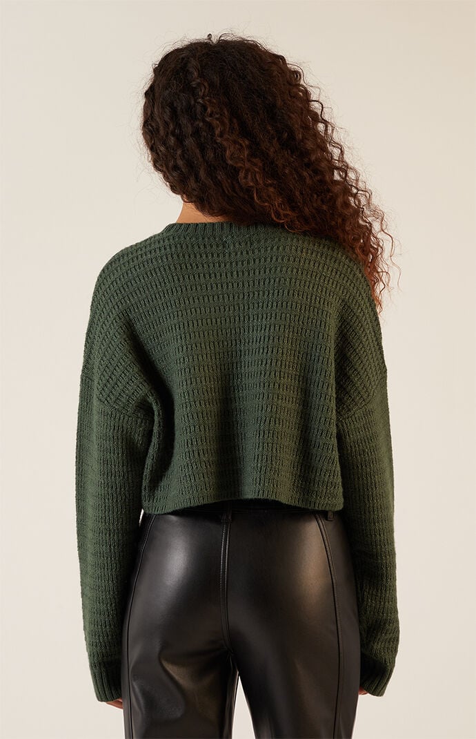 LA Hearts Polar Waffle Knit Sweater