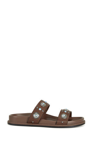 Women's Storge Brown Flat Sandals image number 1