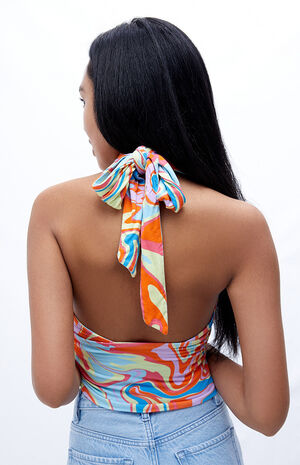 Ocean Crisscross Halter Top image number 3