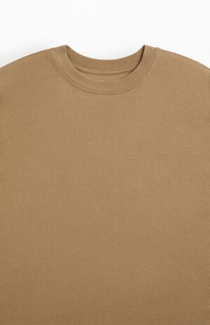 Brown Basic Oversized T-Shirt image number 2