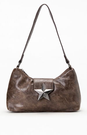Icon Star Faux Leather Shoulder Bag image number 1