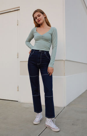 Green Charlize Long Sleeve Top image number 4