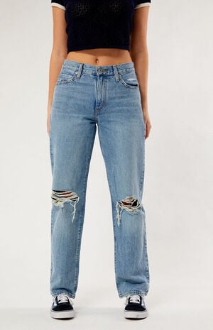 Medium Indigo Ripped '94 Baggy Jeans image number 2