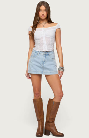 Shanice Denim Mini Skort image number 4