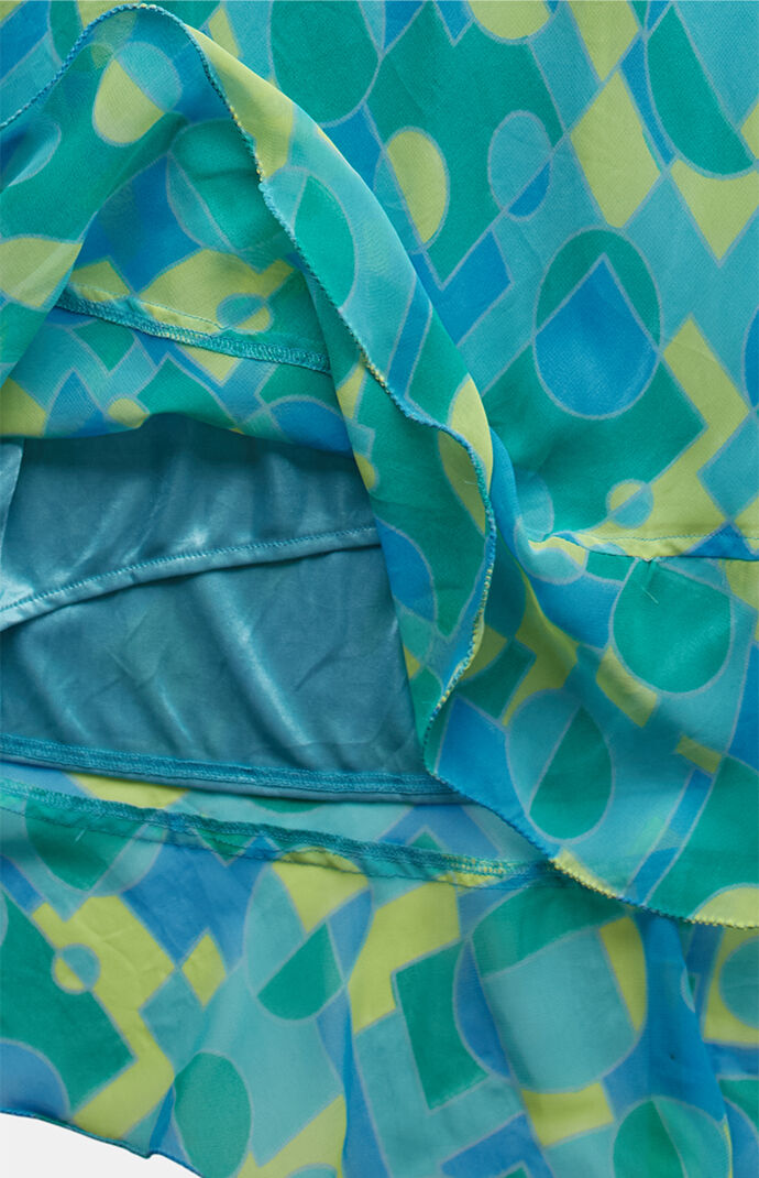 PS VINTAGE Teal 2000s Y2K Midi Skirt