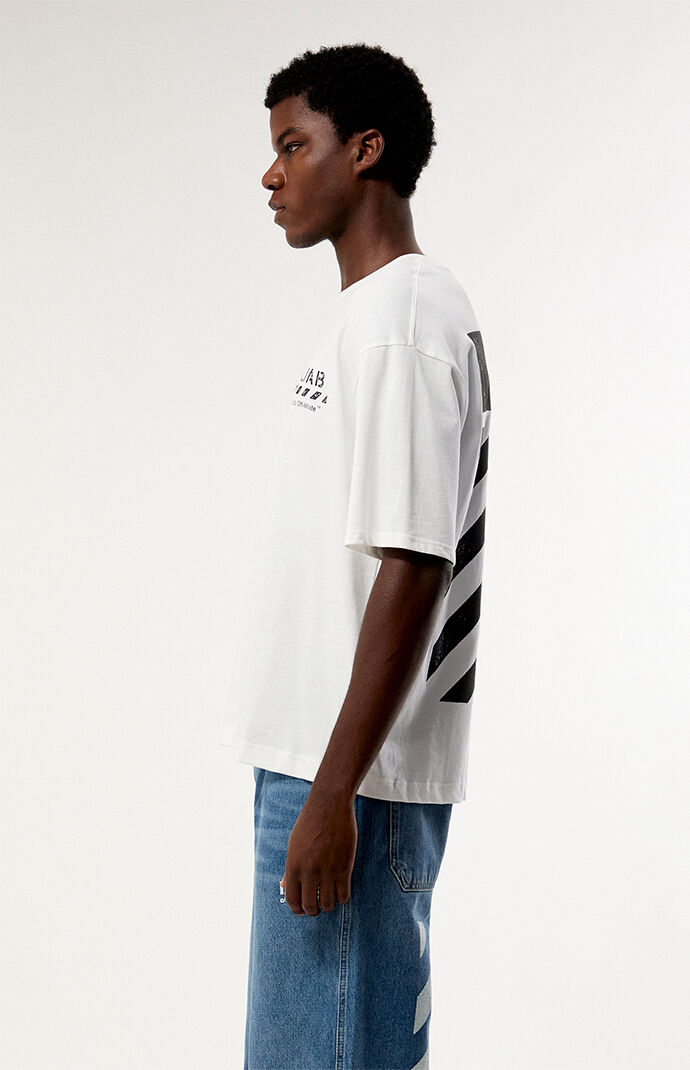 L/AB c/o Off-White Diagonal Oversized T-Shirt | Pacsun