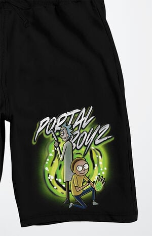 Rick And Morty Portal Boy Sweat Shorts image number 2