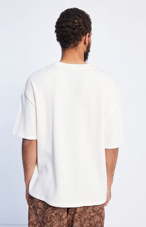 Off White Boxy Waffle T-Shirt image number 3