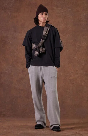 Waffle Knit Extreme Baggy Sweatpants image number 1
