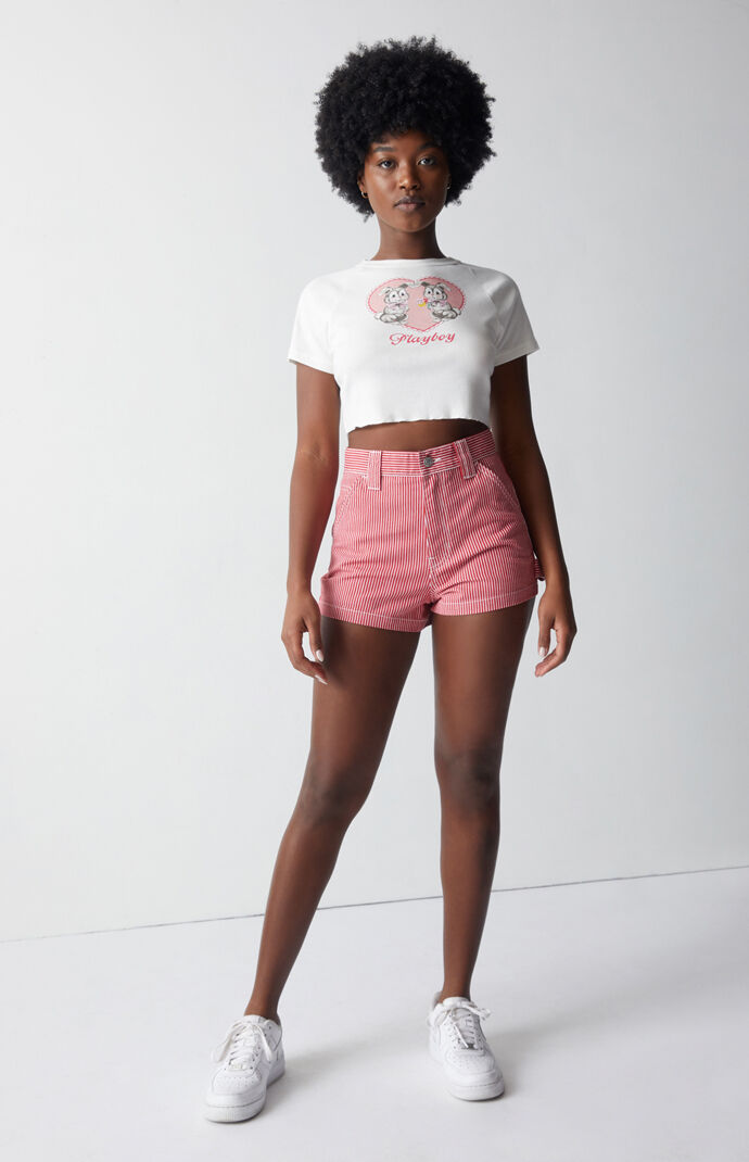 By PacSun Candy Stripe Carpenter Shorts