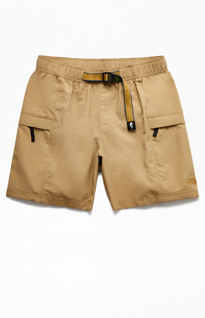 Tan Class V Belted Hybrid Shorts