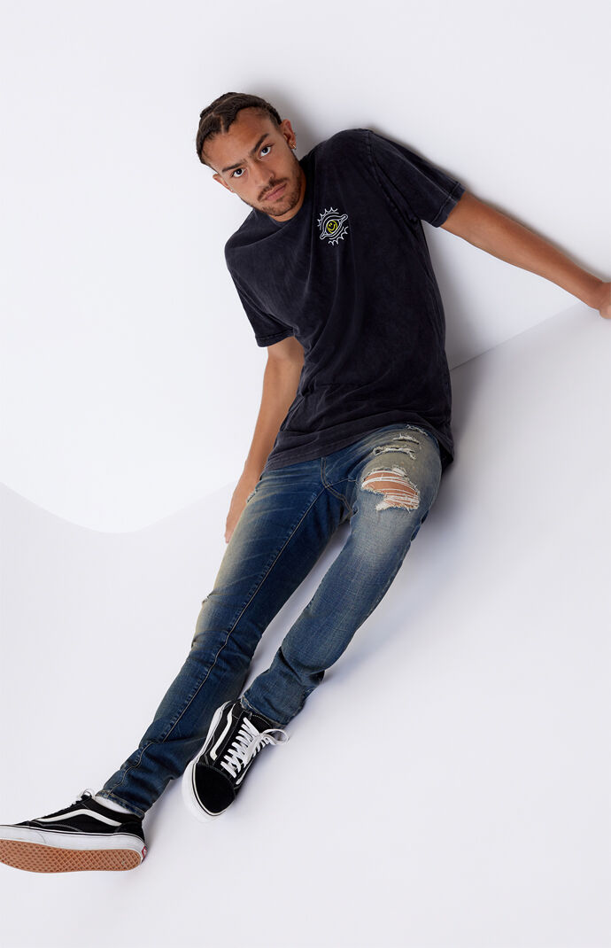 Medium Ripped Stacked Skinny Jeans