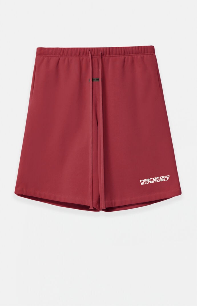 Fear of God ESSENTIALS Crimson Fleece Relaxed Sweat Shorts