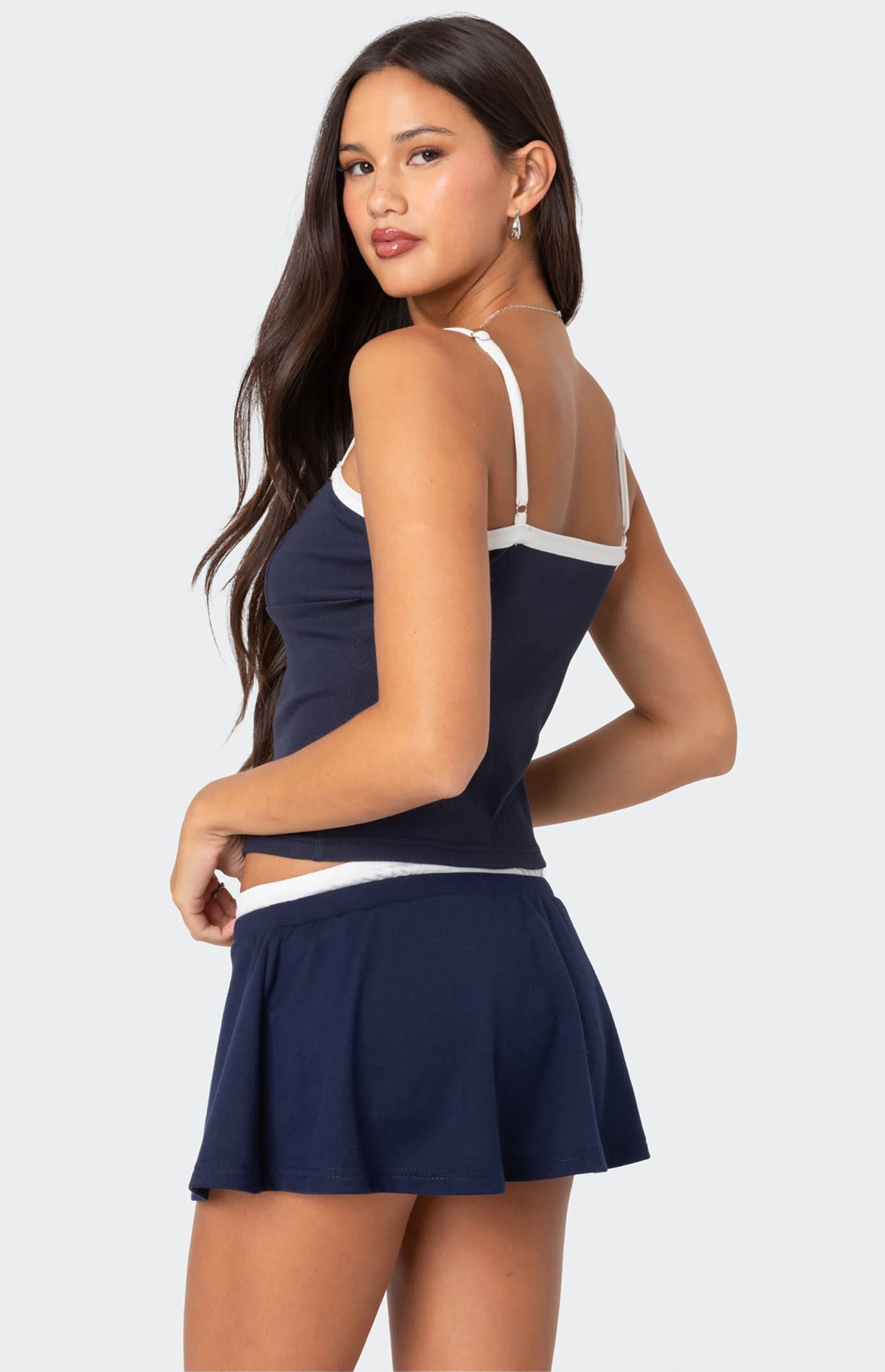 Edikted Baxter Button Front Ribbed Tank Top | PacSun