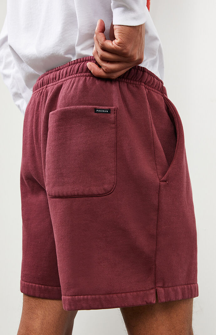 Burgundy Volley Sweat Shorts