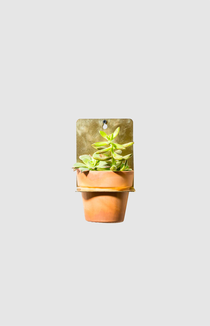 Copper Rust Sheet Metal Wall Planter