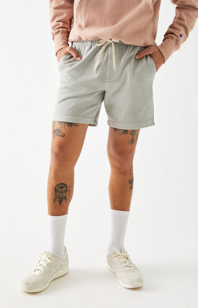 Light Blue Fleece Drawstring Volley Shorts