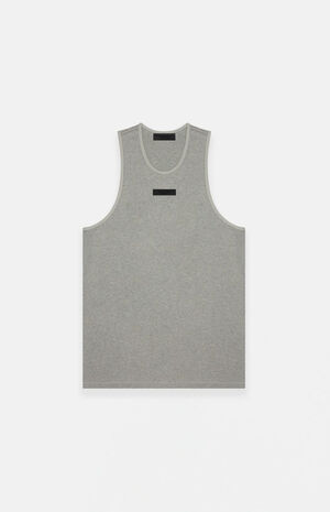 Essentials Dark Heather Oatmeal Tank Top image number 6