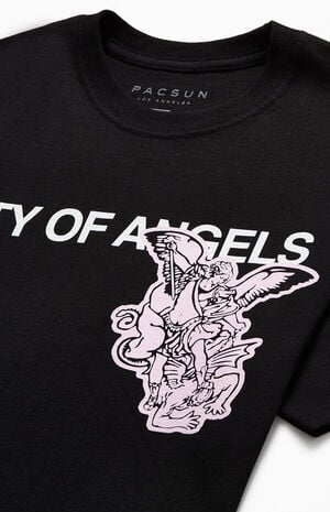 NEW YORK SPRAYED LOGO T-SHIRT in white - Palm Angels® Official