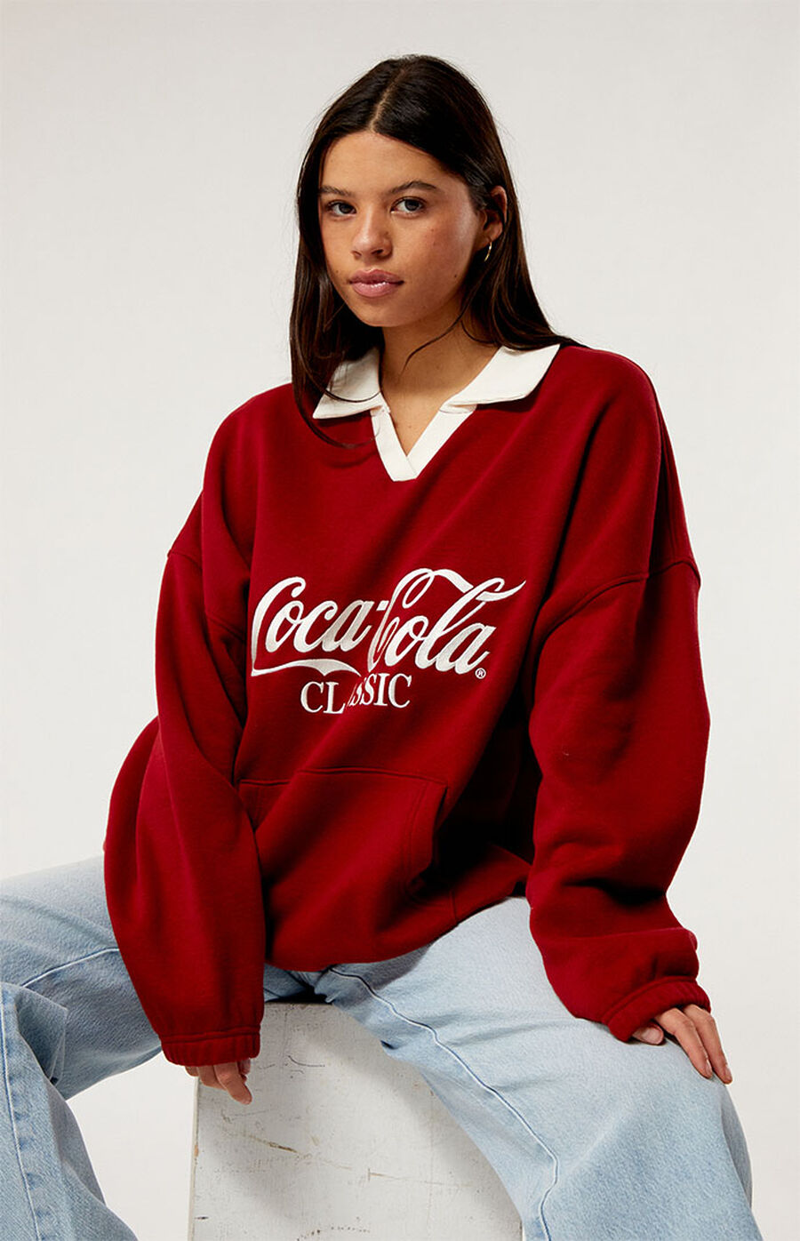 Bershka HIGH NECK - Sweatshirt - dark green/vert foncé - ZALANDO.BE