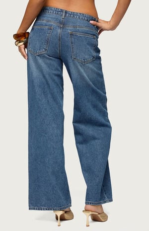 Monika Stud and Grommet Low Rise Baggy Jeans image number 3