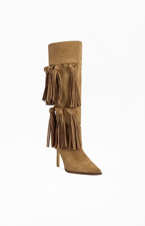 Women's Cabrera Tan Leather Stiletto Boots image number 2
