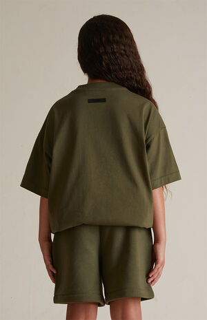 Kids Military Fleece Soccer Sweat Shorts image number 6