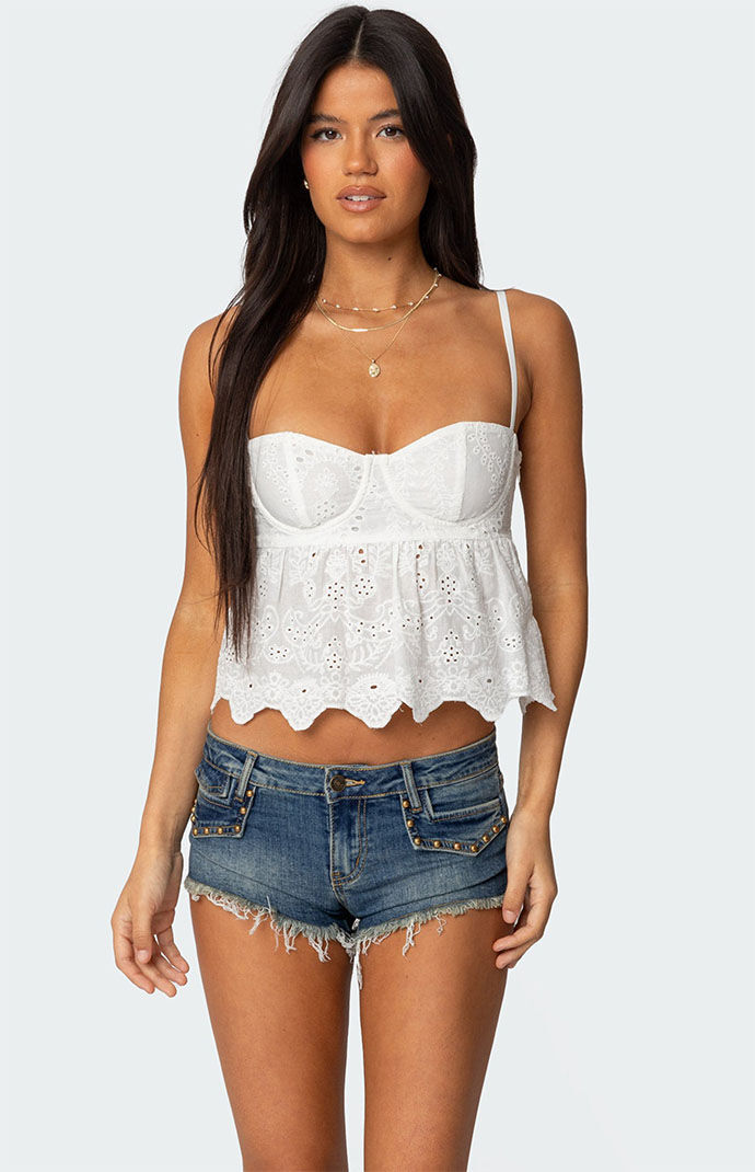 Edikted Emme Eyelet Corset | PacSun