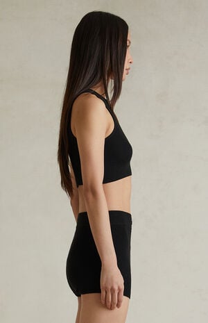 Women's Jet Black Sport Knit Tank Top image number 3