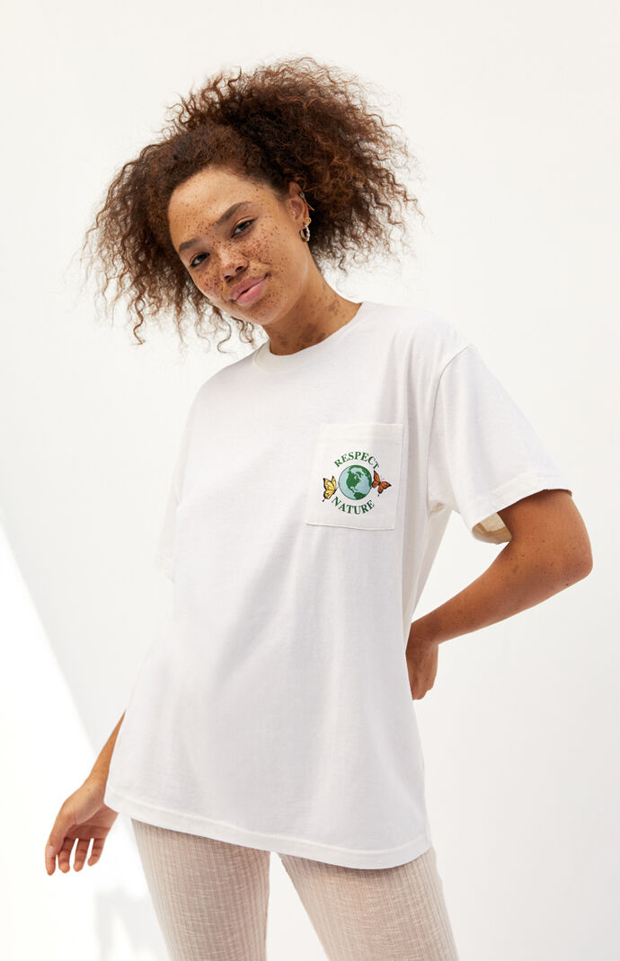 Respect Globe Butterfly Recycled T-Shirt