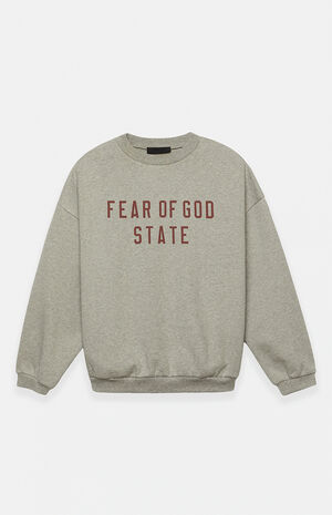 Dark Heather Oatmeal Fleece Crew Neck Sweatshirt image number 1